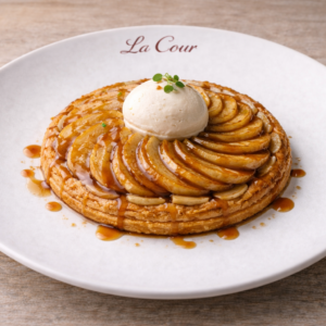Tarte fine aux pommes et caramel au beurre salé
